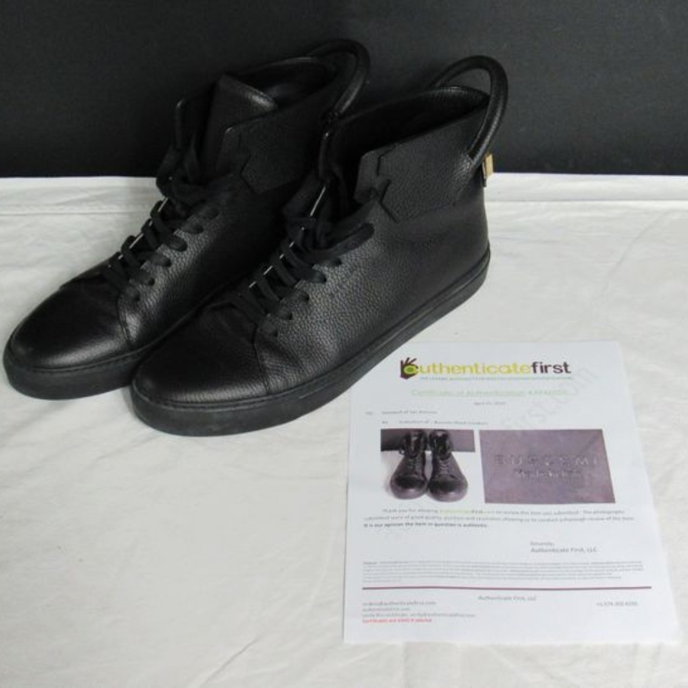 Buscemi Black High-Top Sneakers Mens Sz 15 w/ Cert